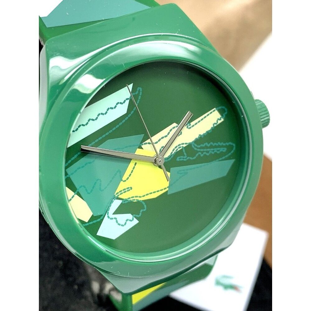 Lacoste Men's Watch 2011186 Quartz Neocroc Green Dial Rubber Band 42mm